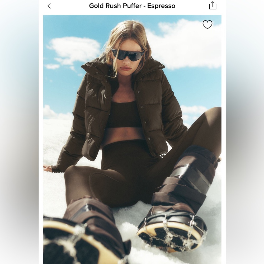 ALO Yoga Gold Rush Puffer -Espresso